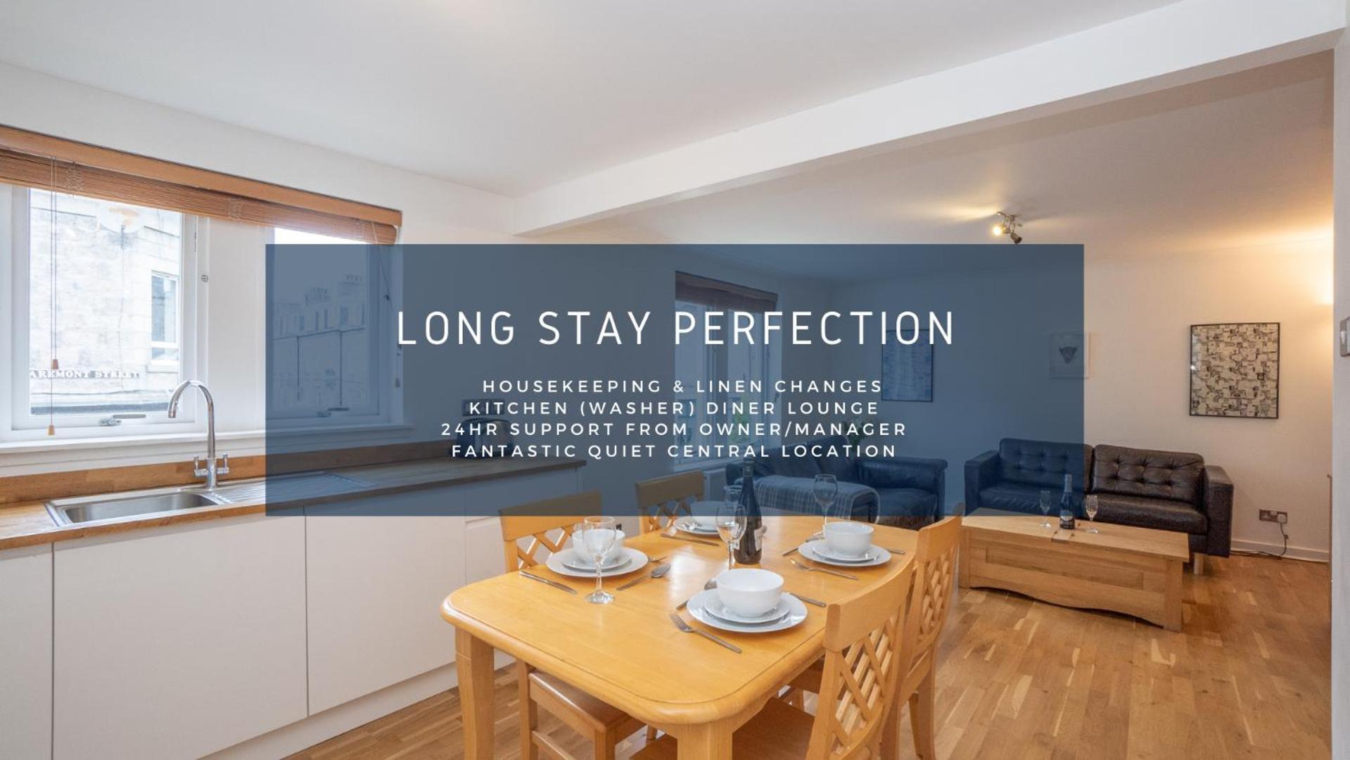 Dwellcome Home Ltd 2 King Beds West End Apt, Half Mile To Union Street Yet Quiet, Free Allocated Parking Space At Rear Entrance & Fast Wifi, Ideal For Long Term Contractor, Corporate, Etc Stays, Regular Housekeeping Option - See Our Site For Assuranc Абердин Экстерьер фото